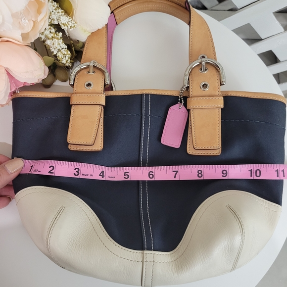 Vintage Coach Mini Soho Canvas and Leather Tote - Picture 11 of 14